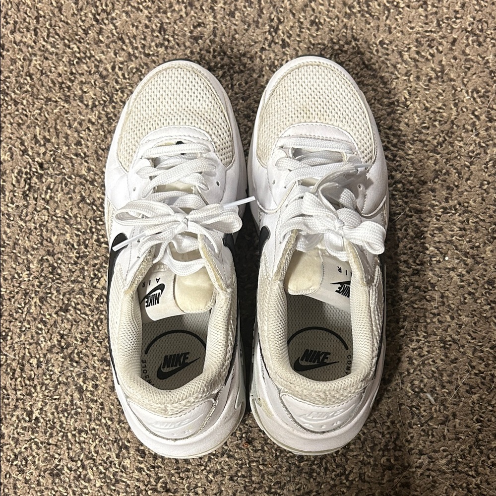 Nike White and Black Women's Sneakers